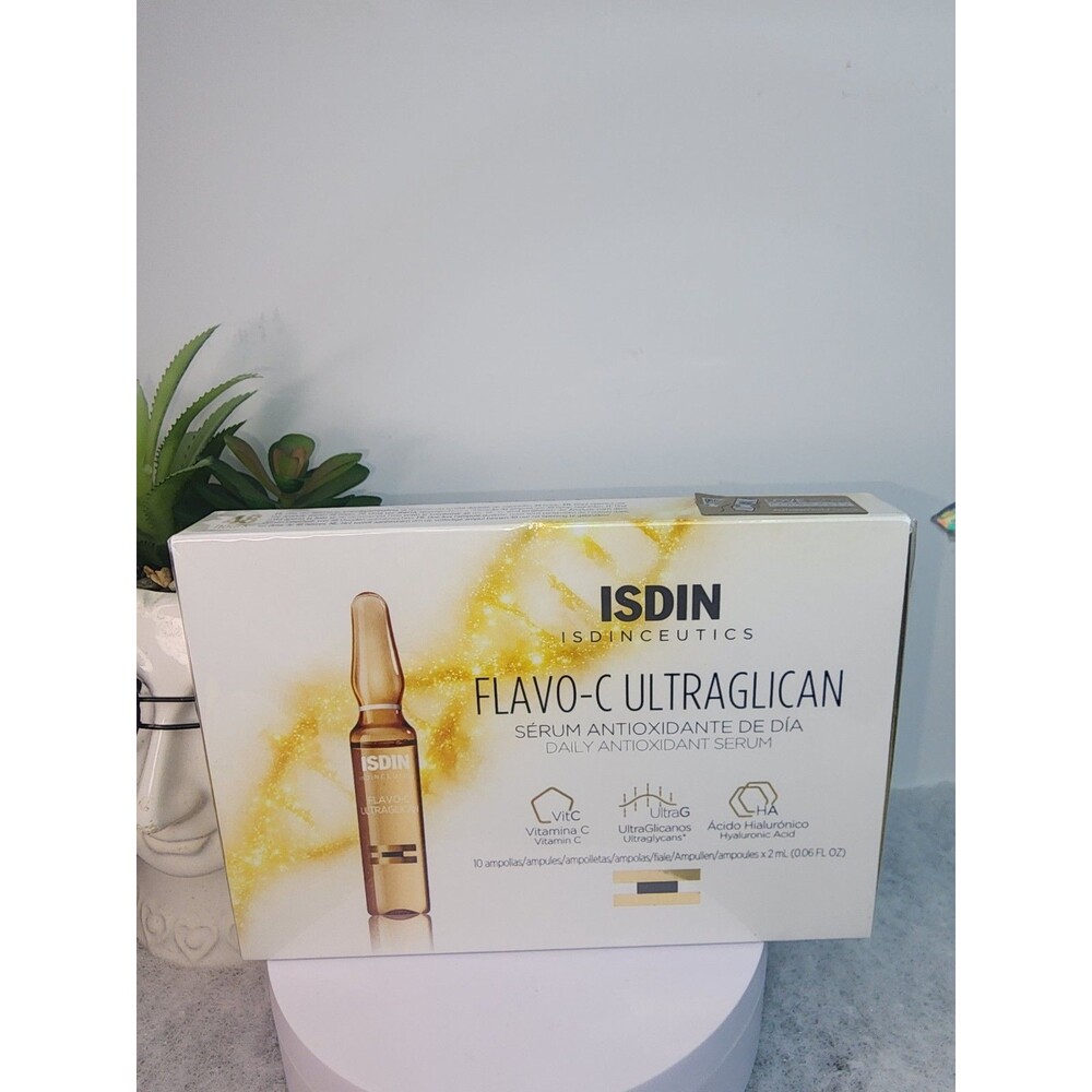 ISDIN ISDINCEUTICS Flavo C Ultraglican Antioxidant 10 Ampoules x 2ml each NIB